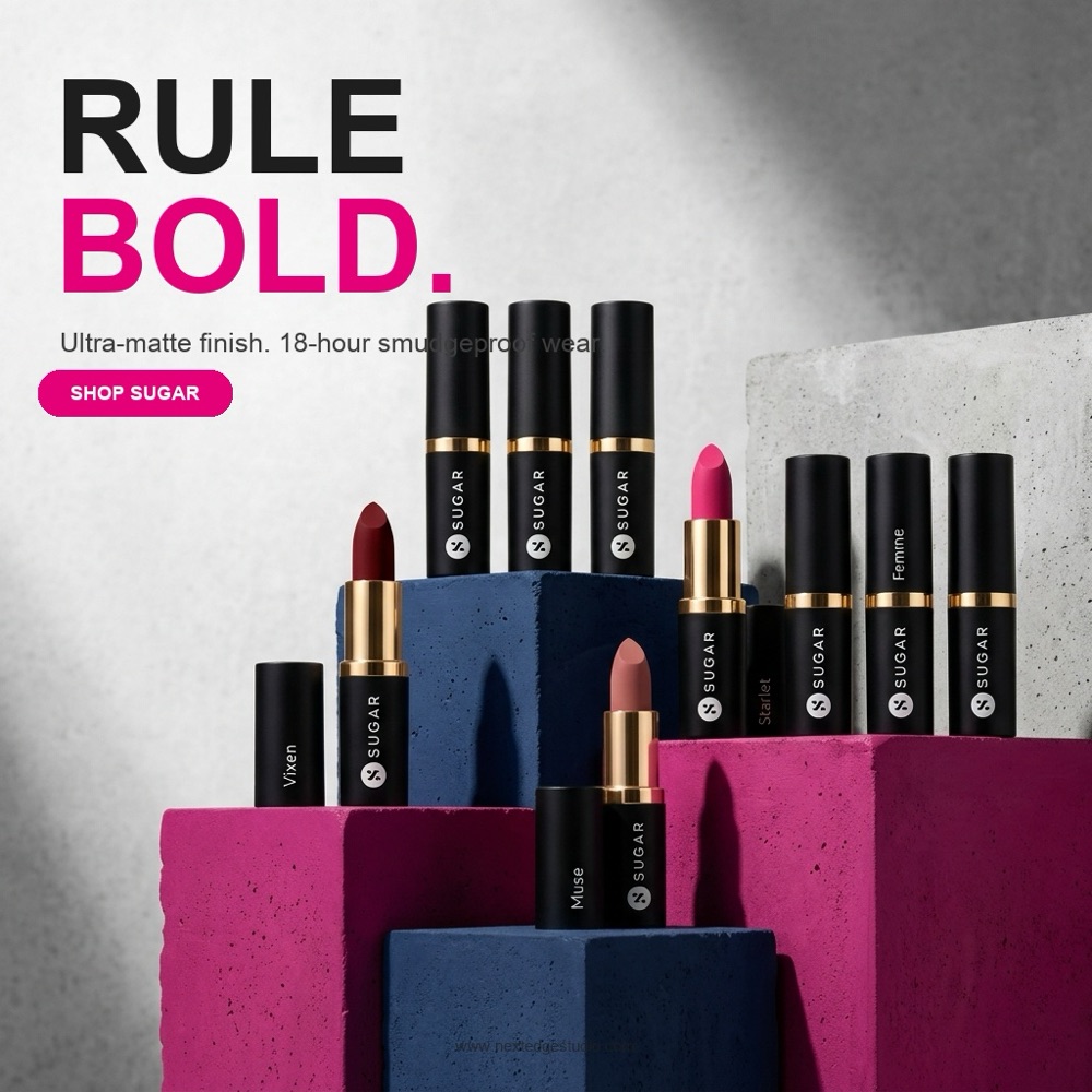 AI product visual for SUGAR Cosmetics